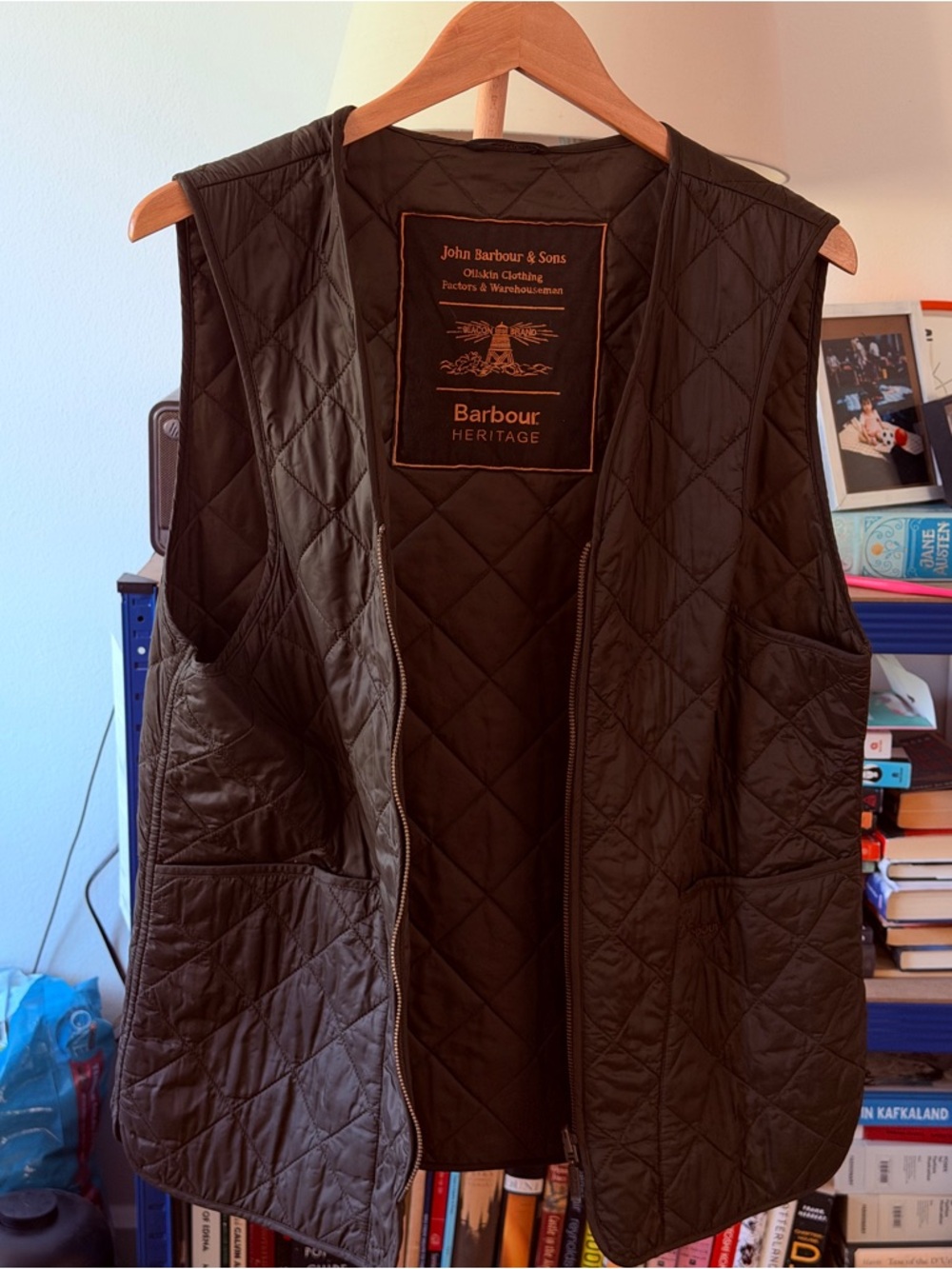 Barbour Heritage Quilted Gilet Vest zip in liner